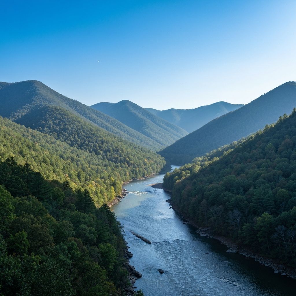 Appalachian Trail & New River in Narrows & Pearisburg